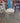 94249 Chevron Patterned Metal Frame Upholstered Stool