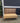 16597 Vintage Upholstered Bench with Patterned Backrest
