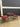 23031 Outdoor Metal Bistro Set with Red Cushions