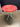 41117 Vintage Red Metal Bistro Table