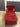 31643 Vintage Red Corduroy Chaise Lounge