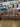 48231 Vintage Wooden Frame Sofa with Patterned Cushions
