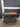 52989 Vintage Wood and Tile Rolling Bar Cart