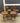 94116 Antique Style Swivel Bar Stools with Leather Seats