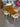 70999 Vintage Wood Dining Table with Four Chairs