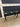 55393 Vintage Glass Top Console Table