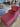 74862 Plush Red Corduroy Chaise Lounge