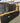 67313 10 pc. Vintage Black Kitchen Cabinets with Glass Doors