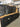 67313 10 pc. Vintage Black Kitchen Cabinets with Glass Doors