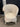 69599 Vintage White Wicker Armchair
