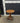 16382 Vintage Wooden Pedestal Side Table