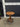 16382 Vintage Wooden Pedestal Side Table