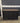 48796 Rustic Black Wood Cabinet with Geometric Design