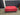78229 Red Suede Ottoman with Wooden Legs