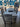 09226 Rustic Black Dining Table Set with Six Chairs