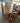 81311 Solid Wood Dining Table Set with Ladderback Chairs