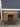 18677 Vintage Wooden Office Desk with Brass Handles