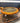 87549 Round Slate and Wood Coffee Table with Metal Base