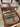73712 Vintage Wooden Coffee and End Tables with Glass Inlays