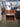51921 Vintage Wooden Rolling Side Table