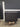 65060 Contemporary Black Storage Cabinet with Sliding Doors