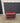 67920 Vintage Red Leather Ottoman