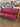22034 Plum Upholstered Wooden Futon Sofa Bed