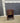 44891 Vintage Wooden Bedside Table with Brass Drawer Pulls