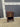44891 Vintage Wooden Bedside Table with Brass Drawer Pulls
