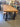 66464 Rustic Wooden Dining Table with Benches