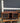 15297 Vintage Wooden TV Stand with Glass Doors