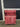66199 Vintage Red Wooden Hutch Cabinet