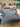 04281 Blue Upholstered Loveseat Sofa bed