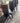62740 Set of Four Black Faux Leather Dining Chairs