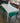 99859 Modern White Dining Table with Green Chairs Set