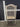 69017 Vintage White Metal Bird Cage on Wheels