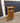 63788 Vintage Woven Rattan Side Table with Cabinet