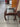 93219 Vintage Glass-Top Wooden Side Table