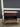 13917 Vintage Wooden Side Table with Marble Top
