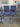 97272 Navy Blue Patio Lounge Chairs with Ottomans