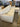 16879 Beige Linen Crate & Barrel Sectional Sofa with Chaise