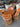 97740 Rustic Leather and Wood Dining Set