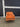 84839 Vintage Mid-Century Modern Orange Velvet Armchair