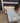 72325 Floral Blue Sofa Bed with Beige Upholstery
