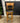 81866 Wooden Counter Stool with Black Leather Seat