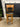 81866 Wooden Counter Stool with Black Leather Seat