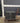 45094 Vintage Black TV Stand with Glass Door