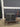 45094 Vintage Black TV Stand with Glass Door