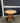 87290 Round Woven Bamboo Side Table with Glass Top