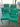 11930 Set of Four Teal Metal Folding Chairs